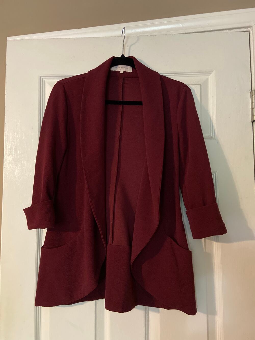 FrenchMauve dark red burgundy blazer Size S small